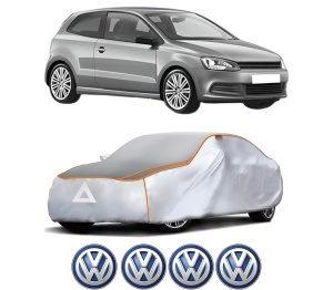 Husa Prelata Antigrindina Auto Volskwagen POLO V (6R1, 6C1) din 2009-2022, Protectie auto contra intemperiilor la grindina, Waterproof, 4x Stickere auto Volskwagen - Img 2