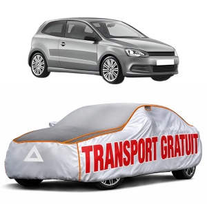Husa Prelata Antigrindina Auto Volskwagen POLO V (6R1, 6C1) din 2009-2022, Protectie auto contra intemperiilor la grindina, Waterproof, 4x Stickere auto Volskwagen