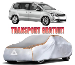 Husa Prelata Antigrindina Auto Volskwagen SHARAN (7N1, 7N2) din 2010-2022, Protectie auto contra intemperiilor la grindina, Waterproof, 4x Stickere auto Volskwagen
