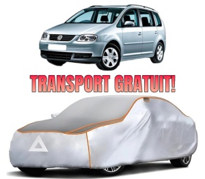 Husa Prelata Antigrindina Auto Volskwagen TOURAN (1T1, 1T2) din 2003-2010, Protectie auto contra intemperiilor la grindina, Waterproof, 4x Stickere auto Volskwagen
