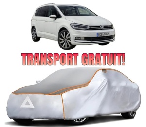 Husa Prelata Antigrindina Auto Volskwagen TOURAN VAN (5T1) din 2020, Protectie auto contra intemperiilor la grindina, Waterproof, 4x Stickere auto Volskwagen