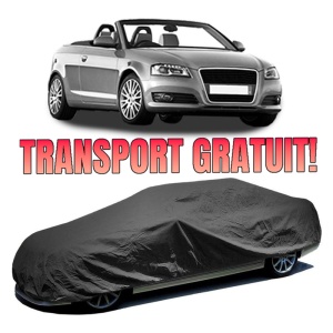 Husa prelata auto pentru AUDI A3 Convertible (8P7) 2008 - 2013, culoare negru, material textil impermeabil, rezistanta la intemperii praf UV, CARPASSION Husa Protectie