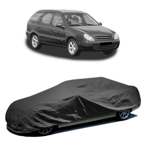 Husa prelata auto pentru CITROEN XSARA Break (N2) 1997 - 2005, culoare negru, material textil impermeabil, rezistanta la intemperii praf UV, CARPASSION Husa Protectie - Img 2
