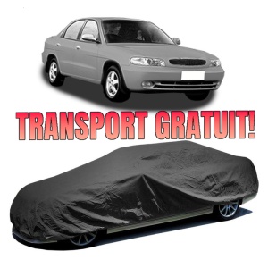 Husa prelata auto pentru DAEWOO NUBIRA Saloon (J100) 1997 - 1999, culoare negru, material textil impermeabil, rezistanta la intemperii praf UV, CARPASSION Husa Protectie