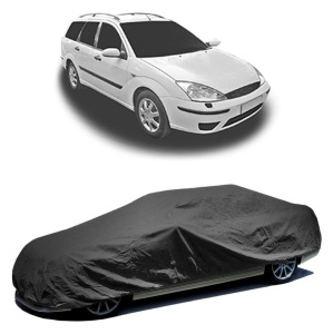 Husa prelata auto pentru FORD FOCUS I Estate Van (DNW) 1998 - 2005, culoare negru, material textil impermeabil, rezistanta la intemperii praf UV, CARPASSION Husa Protectie - Img 2