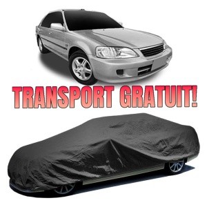 Husa prelata auto pentru HONDA CITY III Saloon (3A_, SX8) 1997 - 1999, culoare negru, material textil impermeabil, rezistanta la intemperii praf UV, CARPASSION Husa Protectie