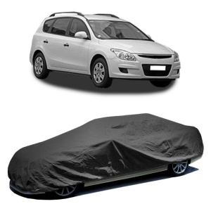 Husa prelata auto pentru HYUNDAI i30 Estate (FD) 2007 - 2012, culoare negru, material textil impermeabil, rezistanta la intemperii praf UV, CARPASSION Husa Protectie - Img 2