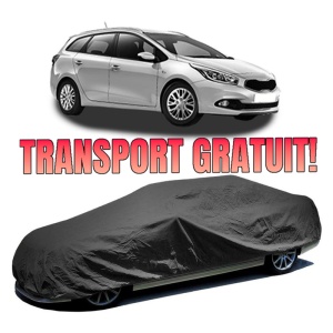 Husa prelata auto pentru KIA CEE'D Sportswagon (JD) 2012 - 2018, culoare negru, material textil impermeabil, rezistanta la intemperii praf UV, CARPASSION Husa Protectie