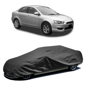 Husa prelata auto pentru MITSUBISHI LANCER VIII (CY_A, CZ_A) 2008 - 2015, culoare negru, material textil impermeabil, rezistanta la intemperii praf UV, CARPASSION Husa Protectie - Img 2