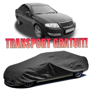 Husa prelata auto pentru NISSAN ALMERA Classic (B10) 2006, culoare negru, material textil impermeabil, rezistanta la intemperii praf UV, CARPASSION Husa Protectie