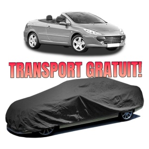 Husa prelata auto pentru PEUGEOT 307 CC (3B) 2003 - 2009, culoare negru, material textil impermeabil, rezistanta la intemperii praf UV, CARPASSION Husa Protectie