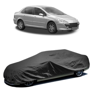 Husa prelata auto pentru PEUGEOT 307 Saloon 2006 - 2012, culoare negru, material textil impermeabil, rezistanta la intemperii praf UV, CARPASSION Husa Protectie - Img 2