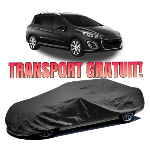 Husa prelata auto pentru PEUGEOT 308 SW I Estate Van (4E_) 2008 - 2012, culoare negru, material textil impermeabil, rezistanta la intemperii praf UV, CARPASSION Husa Protectie