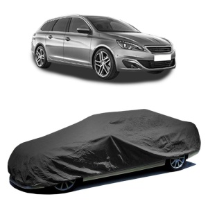 Husa prelata auto pentru PEUGEOT 308 SW II (LC_, LJ_, LR_, LX_, L4_) 2014 - 2021, culoare negru, material textil impermeabil, rezistanta la intemperii praf UV, CARPASSION Husa Protectie - Img 2