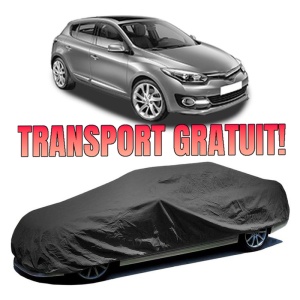 Husa prelata auto pentru RENAULT MEGANE III Hatchback (BZ0/1_, B3_) 2008 - 2017, culoare negru, material textil impermeabil, rezistanta la intemperii praf UV, CARPASSION Husa Protectie
