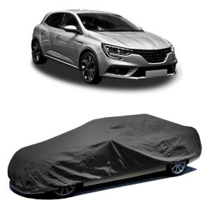 Husa prelata auto pentru RENAULT MEGANE IV Hatchback (B9A/M/N_) 2015, culoare negru, material textil impermeabil, rezistanta la intemperii praf UV, CARPASSION Husa Protectie - Img 2