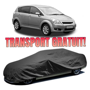 Husa prelata auto pentru TOYOTA COROLLA Verso (ZER_, ZZE12_, R1_) 2004 - 2009, culoare negru, material textil impermeabil, rezistanta la intemperii praf UV, CARPASSION Husa Protectie