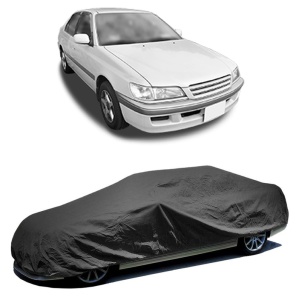 Husa prelata auto pentru TOYOTA CORONA Saloon (_T21_) 1996 - 2001, culoare negru, material textil impermeabil, rezistanta la intemperii praf UV, CARPASSION Husa Protectie - Img 2
