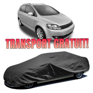 Husa prelata auto pentru Volkswagen Golf PLUS Van (521) 2009 - 2014, culoare negru, material textil impermeabil, rezistanta la intemperii praf UV, CARPASSION Husa Protectie