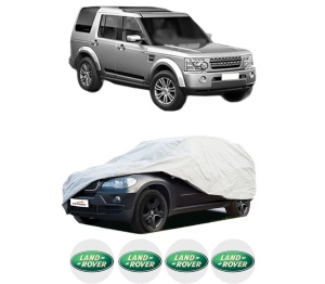 Husa tip prelata auto LAND ROVER DISCOVERY IV (L319) din 2009-2018, Culoare Gri, material textil impermeabil, rezistanta la intemperii praf UV, CARPASSION Husa Protectie, 4 Stickere auto cu LAND ROVER - Img 2