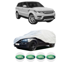 Husa tip prelata auto LAND ROVER DISCOVERY SPORT VAN (L550) din 2014-2017, Culoare Gri, material textil impermeabil, rezistanta la intemperii praf UV, CARPASSION Husa Protectie, 4 Stickere auto cu LAND ROVER - Img 2