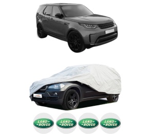 Husa tip prelata auto LAND ROVER DISCOVERY V (L462) din 2016-2020, Culoare Gri, material textil impermeabil, rezistanta la intemperii praf UV, CARPASSION Husa Protectie, 4 Stickere auto cu LAND ROVER - Img 2