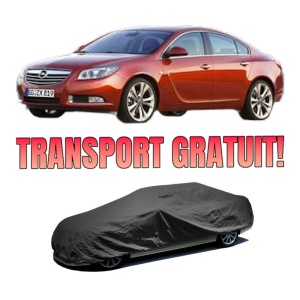 Husa tip prelata auto OPEL INSIGNIA A Saloon (G09) din 2008-2017, Culoare Negru, material textil impermeabil, rezistanta la intemperii praf UV, CARPASSION Husa Protectie, 4 Stickere auto cu OPEL