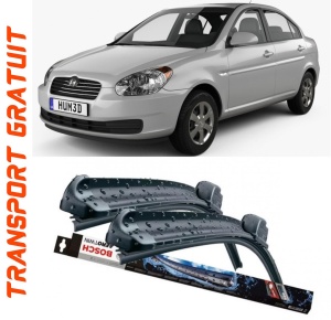 Hyundai Accent III Saloon Set 2 stergatoare parbriz Bosch Aerotwin 600/475mm compatibile cu Hyundai ACCENT III Saloon (MC) (2005-2010) (55 cm / 40 cm) accesorii pentru autoturismul tau - masina v118509