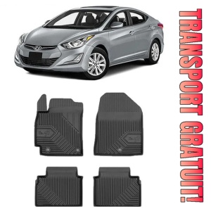 Hyundai Elantra V Din 07.2011 - 02.2016, Sedan , Set Covorase Auto Tip Tavita Premium 3D, din cauciuc