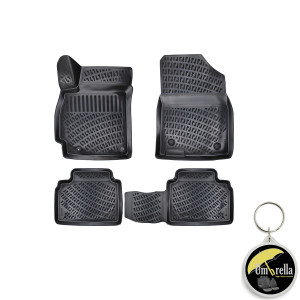 Hyundai Elantra VII 2020- Set 4 covorase auto din cauciuc tip tavita premium line 3D accesorii pentru autoturismul tau - masina v242227