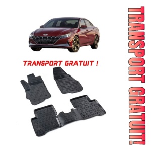 Hyundai Elantra VII 2020-2025 Set 4 covorase auto din cauciuc tip tavita premium line 3D - Transport Gratuit!