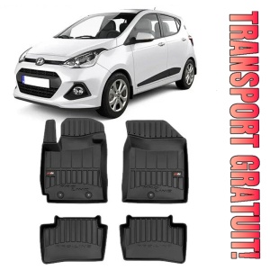 Hyundai I10 II, Hatchback, Din 11.2013 - 12.2019 , Set Covorase Auto Tip Tavita Premium 3D, din cauciuc