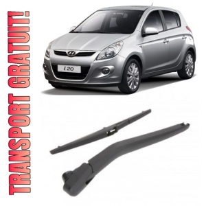 Hyundai I20 I Brat stergator pentru luneta spate cu lamela 310 mm, compatibil cu Hyundai I20 I Hatchback fabricat intre 2008-2015, calitate extra
