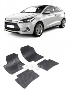 Hyundai I20 I, Hatchback, fabricat din 01.2009 - 11.2014, set covorase auto dedicate, din cauciuc 100% Premium accesorii pentru autoturismul tau - masina v158892
