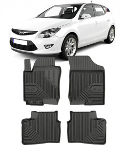 Hyundai I30 I Din 07.2007 - 01.2012, Hatchback , Set Covorase Auto Tip Tavita Premium 3D, din cauciuc accesorii pentru autoturismul tau - masina v168052