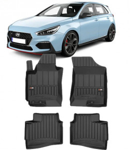 Hyundai I30 I, Hatchback, Din 07.2007 - 01.2012 , Set Covorase Auto Tip Tavita Premium 3D, din cauciuc accesorii pentru autoturismul tau - masina v170722