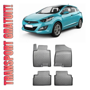 Hyundai I30 II, Hatchback, Din 02.2012 - 01.2017 , Set Covorase Auto Tip Tavita Premium 3D, din cauciuc