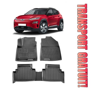 Hyundai Kona Electric (2018-2025) Set Covorase auto tip tavita din cauciuc Premium Umbrella