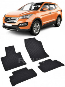 Hyundai Santa Fe IV Hybrid Facelift, Suv, fabricat din 11.2020 - Prezent, set covorase auto dedicate, din cauciuc 100% Premium accesorii pentru autoturismul tau - masina v153602