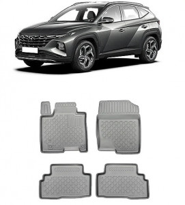 Hyundai Tucson Hybrid, Suv, Din 12.2020 - Prezent , Set Covorase Auto Tip Tavita Premium 3D, din cauciuc accesorii pentru autoturismul tau - masina v170449