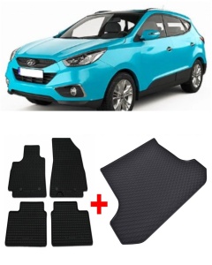 Hyundai Tucson III din 2015 - Prezent Suv *1 , Set Covorase + tavita portbagaj auto - Img 2