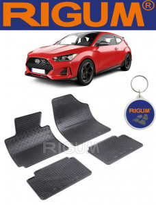 Hyundai Veloster, Coupe, fabricat din 07.2011 - 12.2016, set covorase auto dedicate, din cauciuc 100% Premium accesorii pentru autoturismul tau - masina v160214