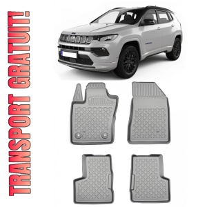 Jeep Compass II (Mp) 4Xe Din 07.2020 - Prezent, Suv , Set Covorase Auto Tip Tavita Premium 3D, din cauciuc