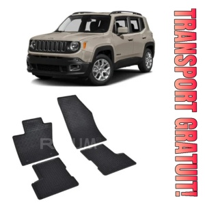 Jeep Renegade, Suv, fabricat din 09.2014 - 06.2018, set covorase auto dedicate, din cauciuc 100% Premium