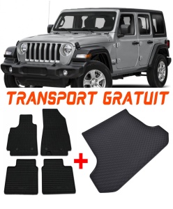 Jeep Wrangler Set Covorase + tavita portbagaj auto Jeep Wrangler fabricatie 10.2006 - 04.2018, caroserie suv, 5 usi accesorii pentru autoturismul tau - masina v884