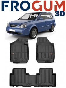 Kia Carens I Din 07.2002 - 10.2006, Van , Set Covorase Auto Tip Tavita Premium 3D, din cauciuc accesorii pentru autoturismul tau - masina v162473