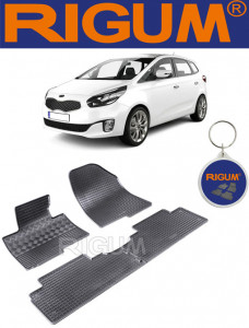 Kia Carens III, Van, fabricat din 04.2013 - 08.2019, 5 Locuri, set covorase auto dedicate, din cauciuc 100% Premium accesorii pentru autoturismul tau - masina v161136