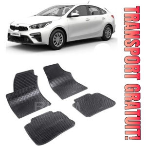 Kia Cerato II, Sedan, fabricat din 2009 - Prezent, set covorase auto dedicate, din cauciuc 100% Premium