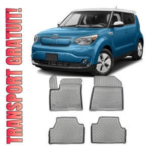 Kia E-Soul, Hatchback, Din 05.2019 - Prezent , Set Covorase Auto Tip Tavita Premium 3D, din cauciuc