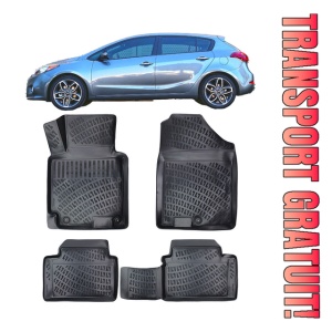 Kia Forte 2012-2018 Set 4 covorase auto din cauciuc tip tavita premium line 3D